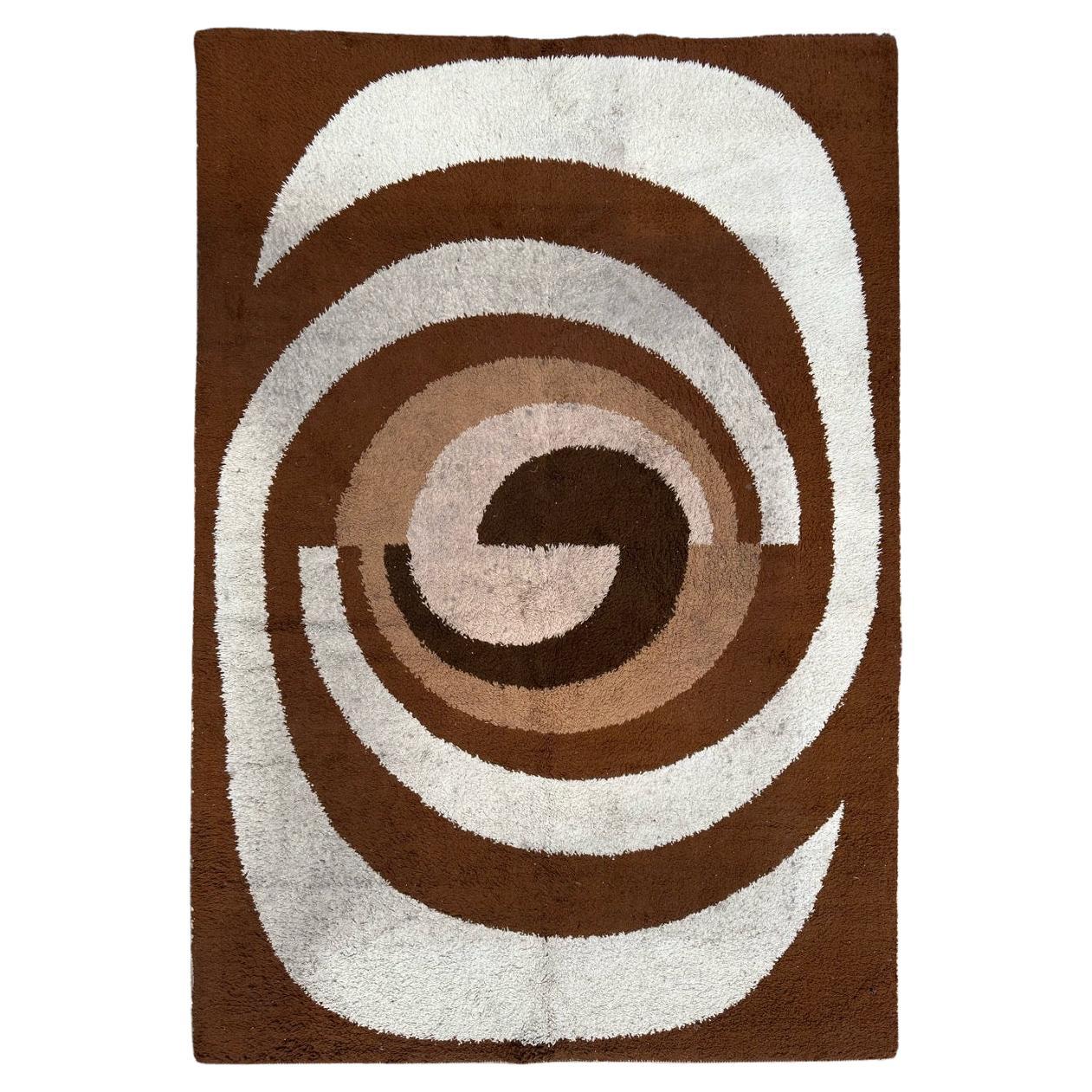 Pretty Vintage Scandinavian 70’s Rug
