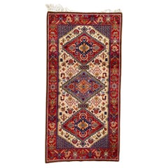 Bobyrug’s Pretty vintage Shiraz style french knotted rug 