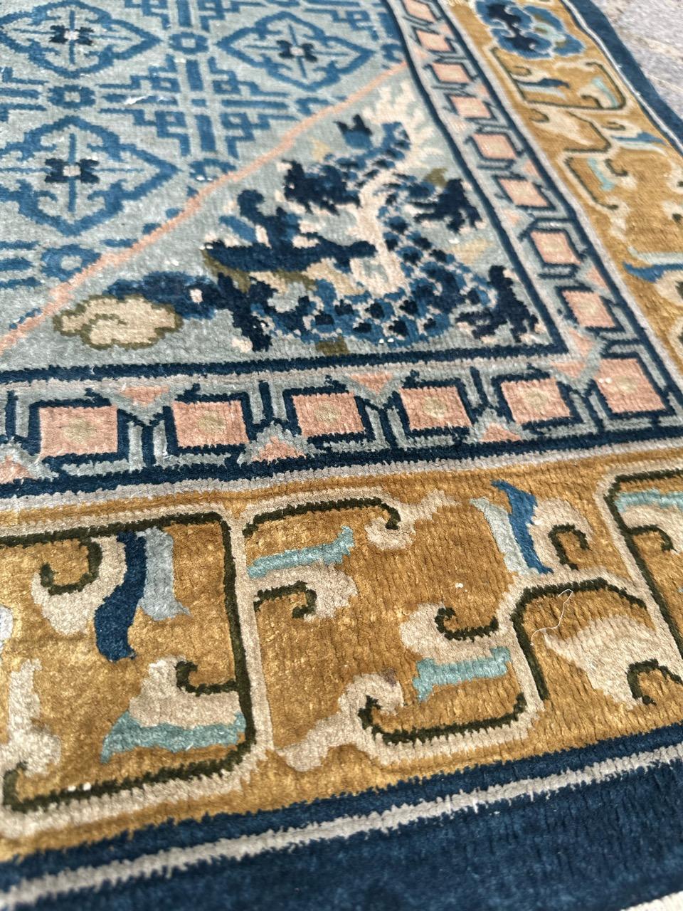 Bobyrug’s Pretty vintage silk Chinese rug  For Sale 11