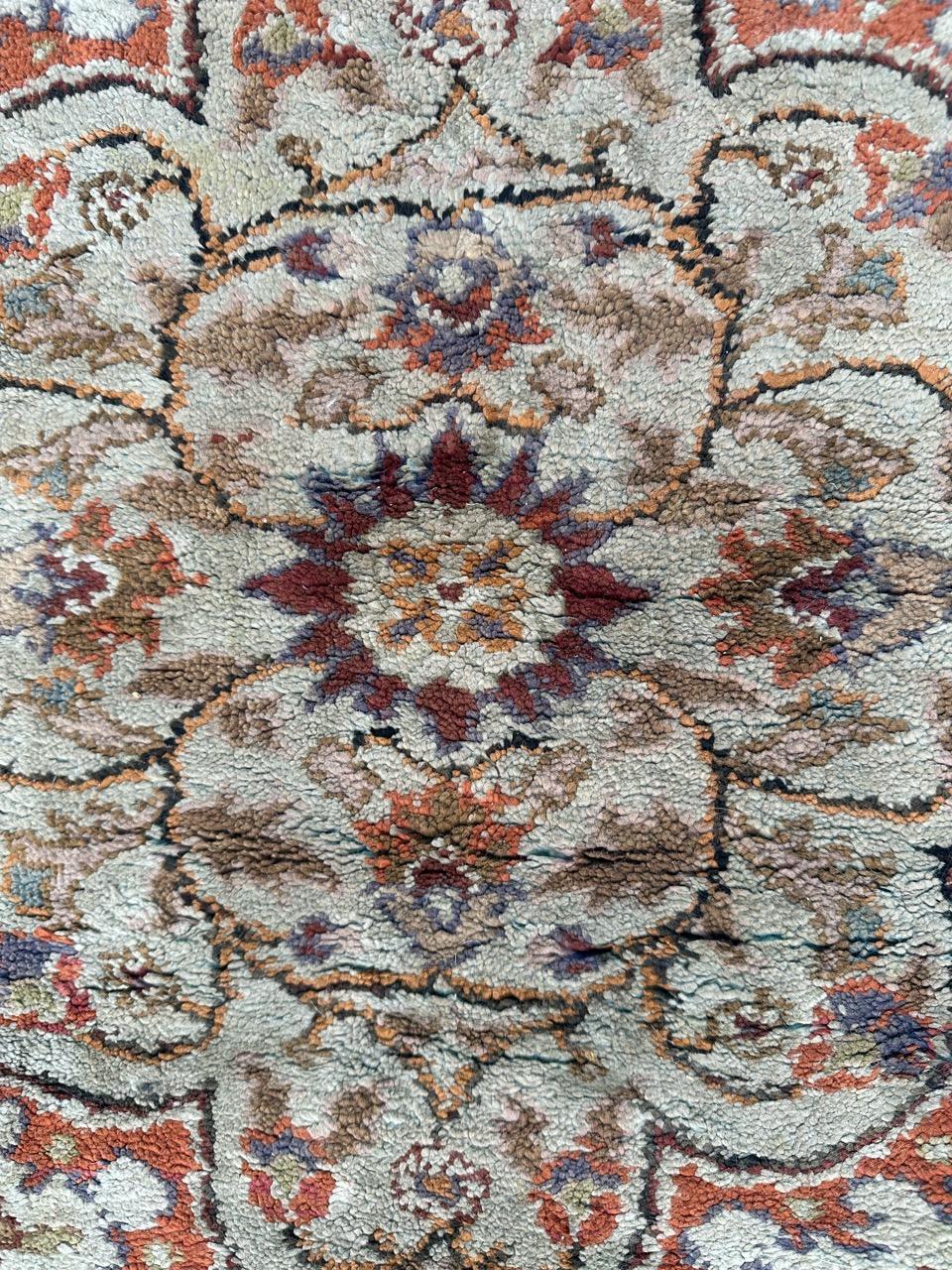 Bobyrug’s Pretty vintage silk Turkish Kayseri rug  For Sale 5