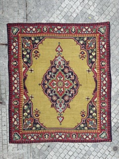 Bobyrug’s Pretty vintage Transylvanian large Kilim