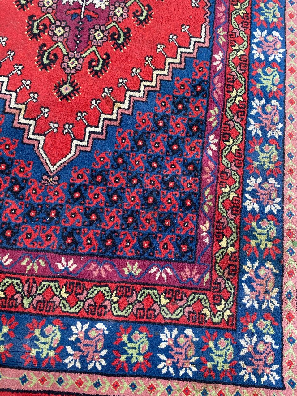 Hand-Knotted Bobyrug’s Pretty Vintage Tunisian Rug For Sale