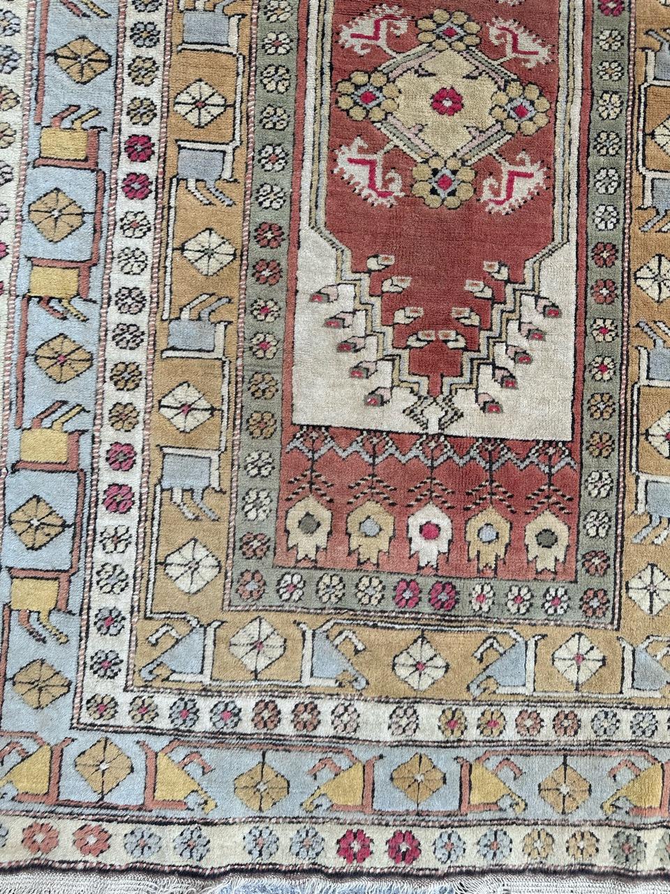 Bobyrug’s Pretty vintage Turkish Kars rug  For Sale 4