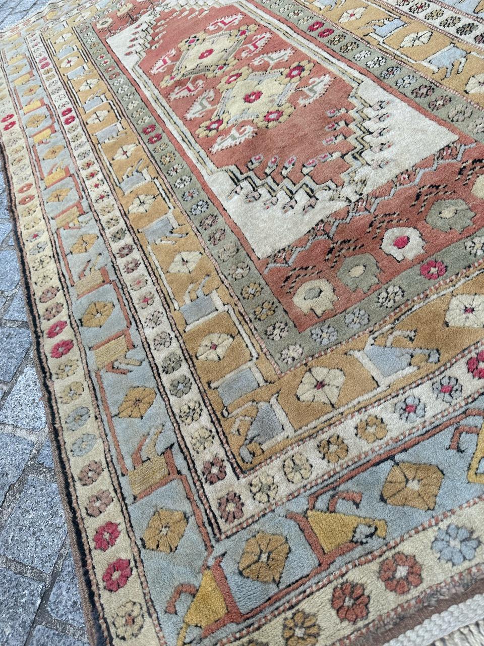Bobyrug’s Pretty vintage Turkish Kars rug  For Sale 5