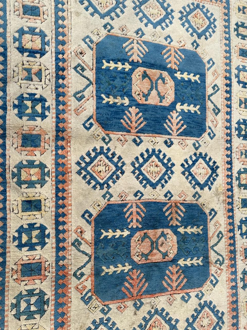 Bobyrug’s Pretty vintage Turkish Kars rug  For Sale 5