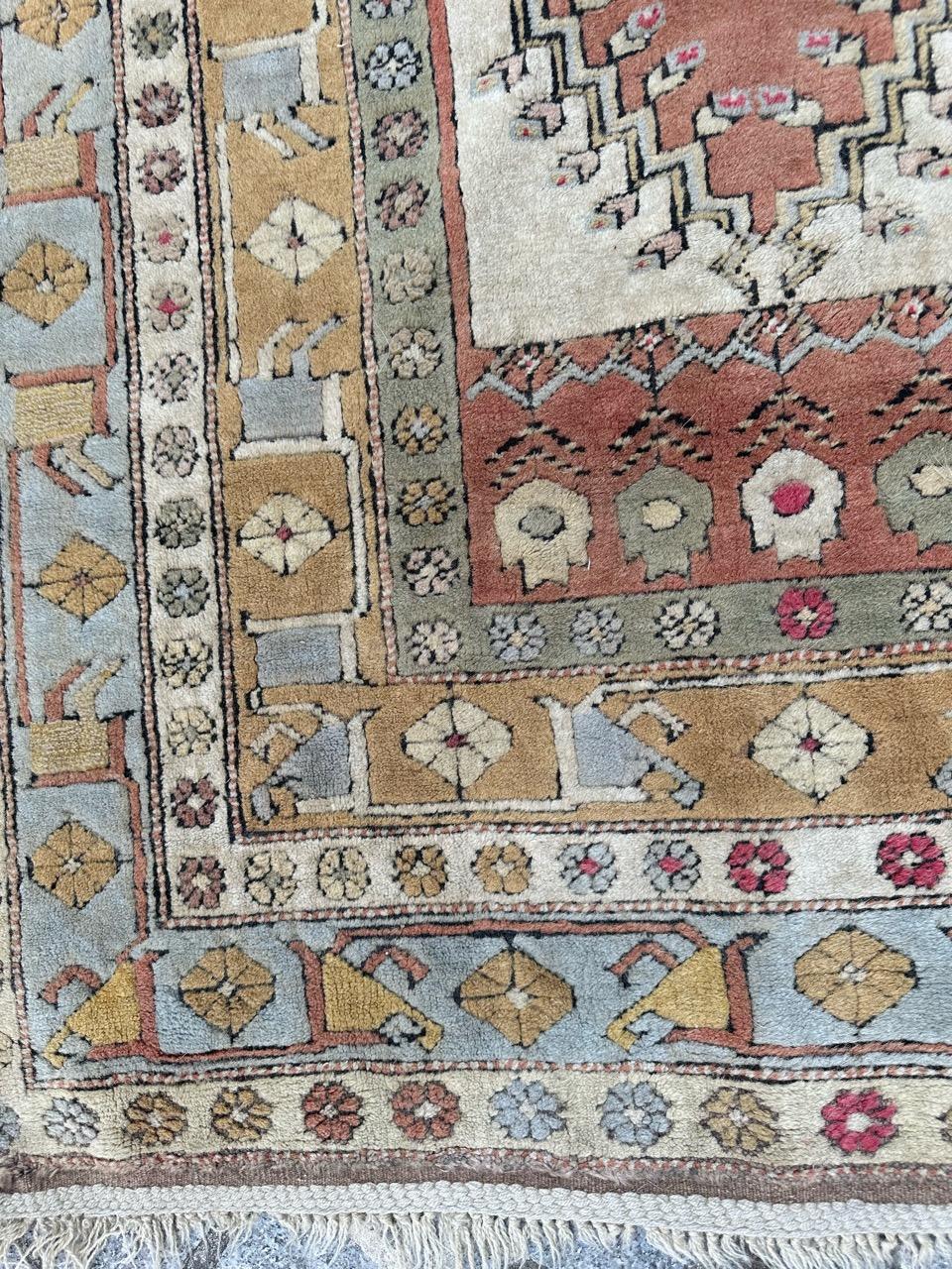 Bobyrug’s Pretty vintage Turkish Kars rug  For Sale 6