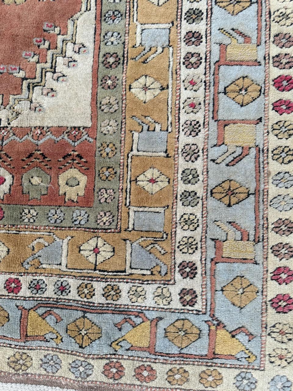 Bobyrug’s Pretty vintage Turkish Kars rug  For Sale 7