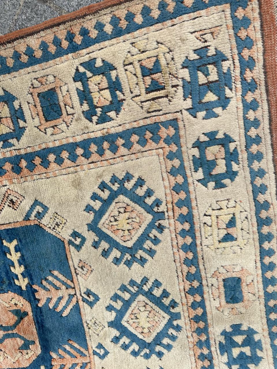 Bobyrug’s Pretty vintage Turkish Kars rug  For Sale 7