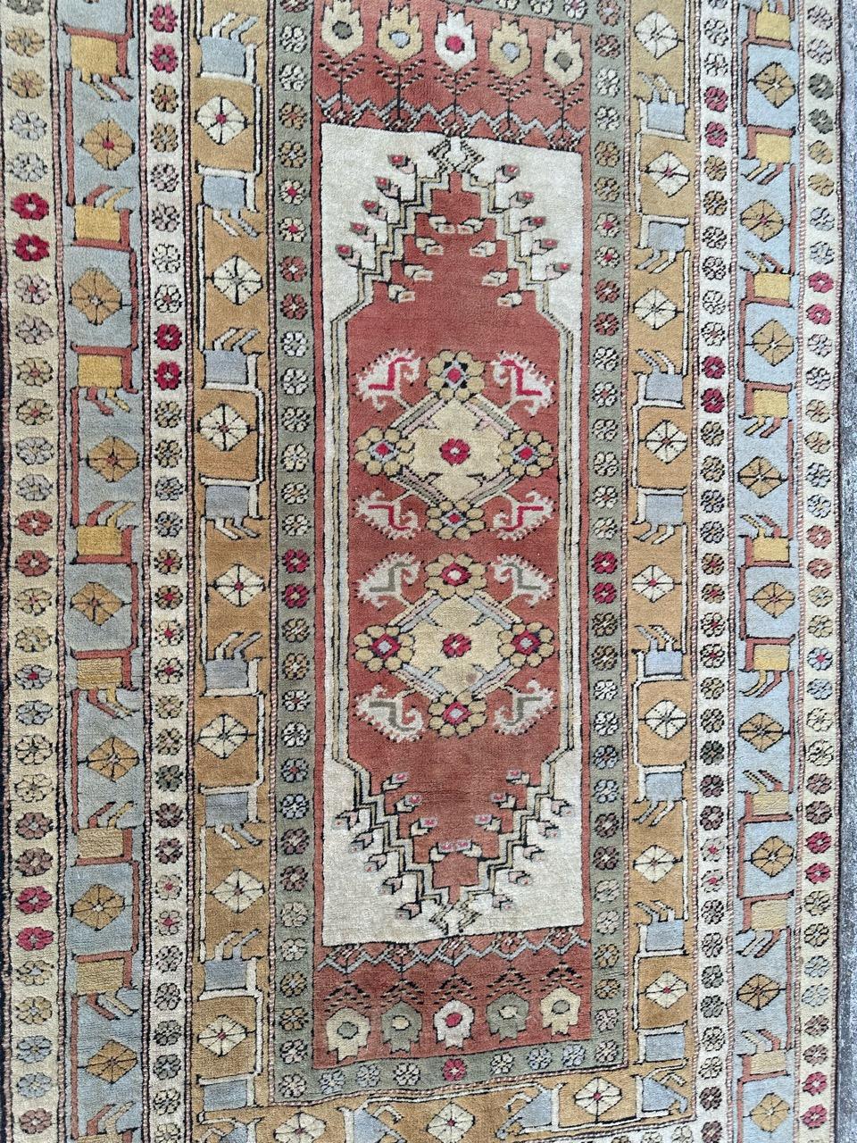 Bobyrug’s Pretty vintage Turkish Kars rug  For Sale 8