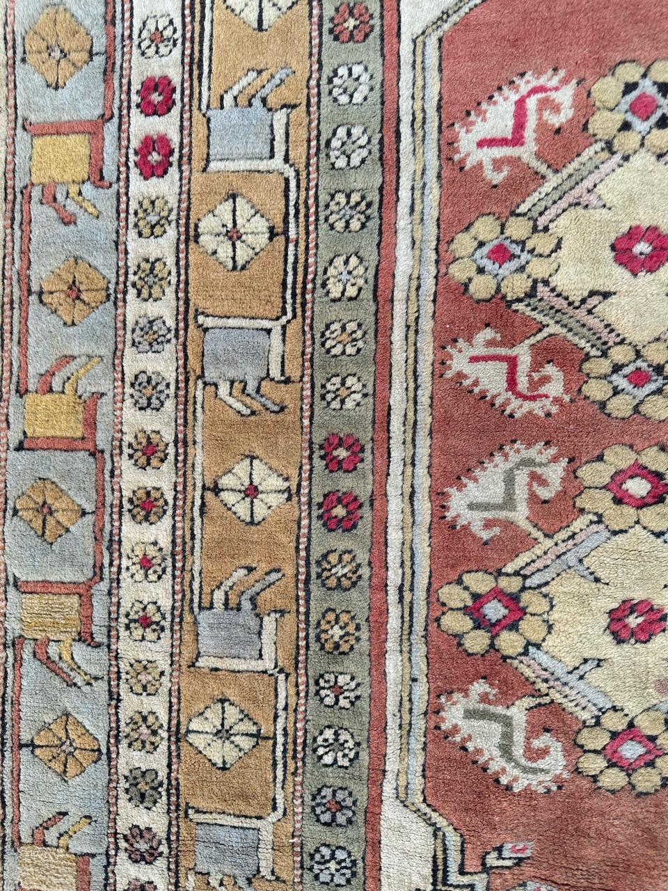 Bobyrug’s Pretty vintage Turkish Kars rug  For Sale 9