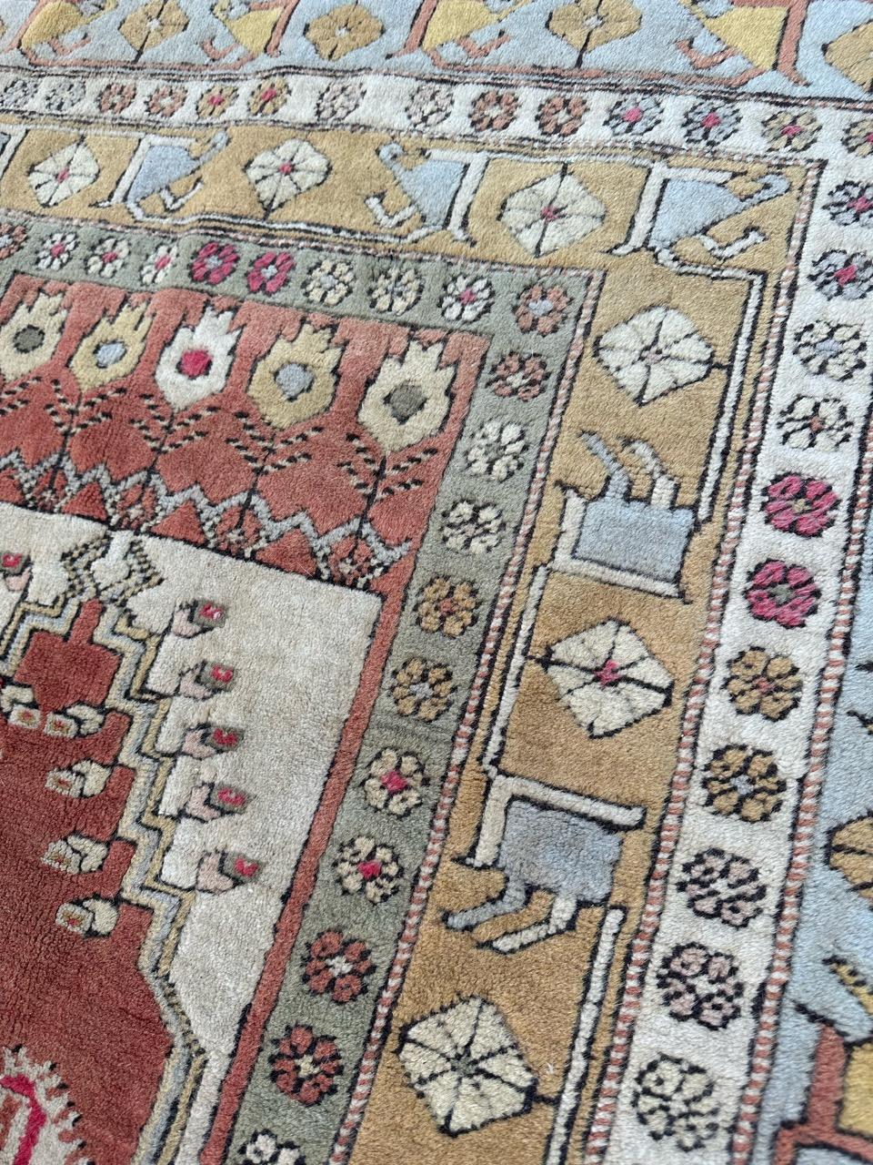 Bobyrug’s Pretty vintage Turkish Kars rug  For Sale 11