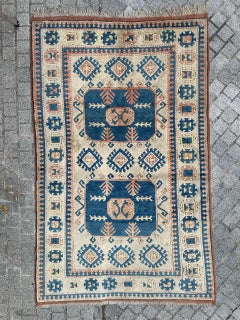 Bobyrug’s Pretty vintage Turkish Kars rug