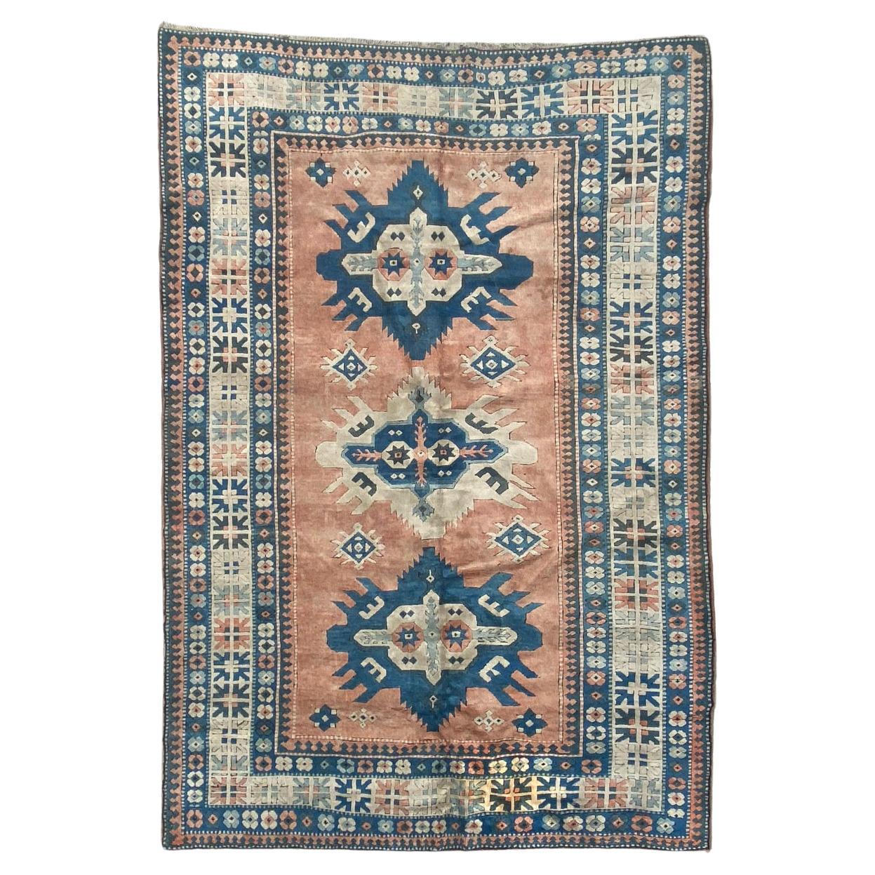 Bobyrug's Hübscher Türkischer Kars-Teppich im Vintage-Stil