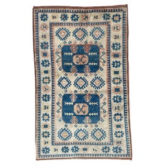 Bobyrug’s Pretty Vintage Turkish Kars rug 