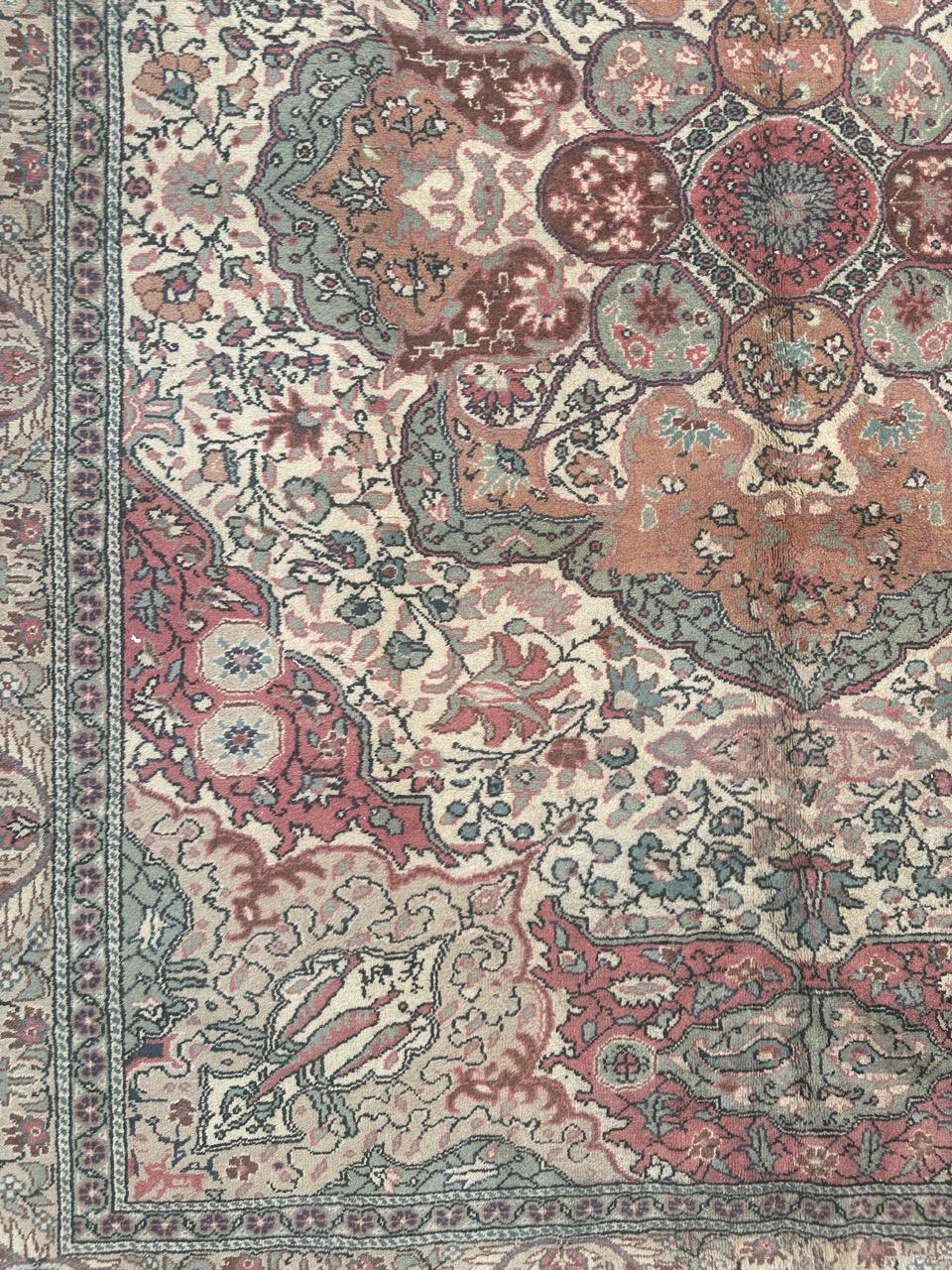 Pretty vintage Turkish Kayseri rug In Good Condition For Sale In Saint Ouen, FR