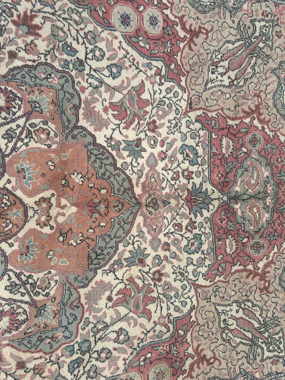 Pretty vintage Turkish Kayseri rug For Sale 1