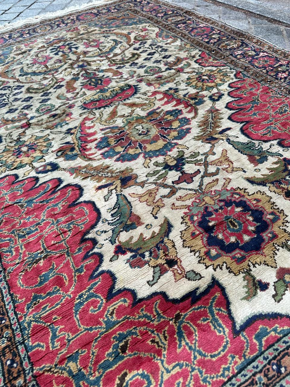 Bobyrug’s Pretty vintage Turkish Kayseri silk rug  For Sale 9