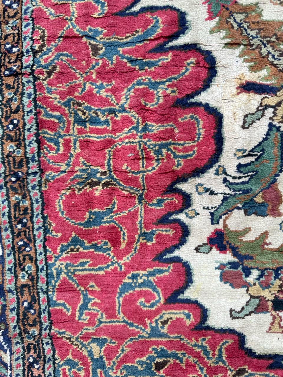 Bobyrug’s Pretty vintage Turkish Kayseri silk rug  For Sale 10