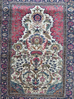 Bobyrug’s Pretty vintage Turkish Kayseri silk rug