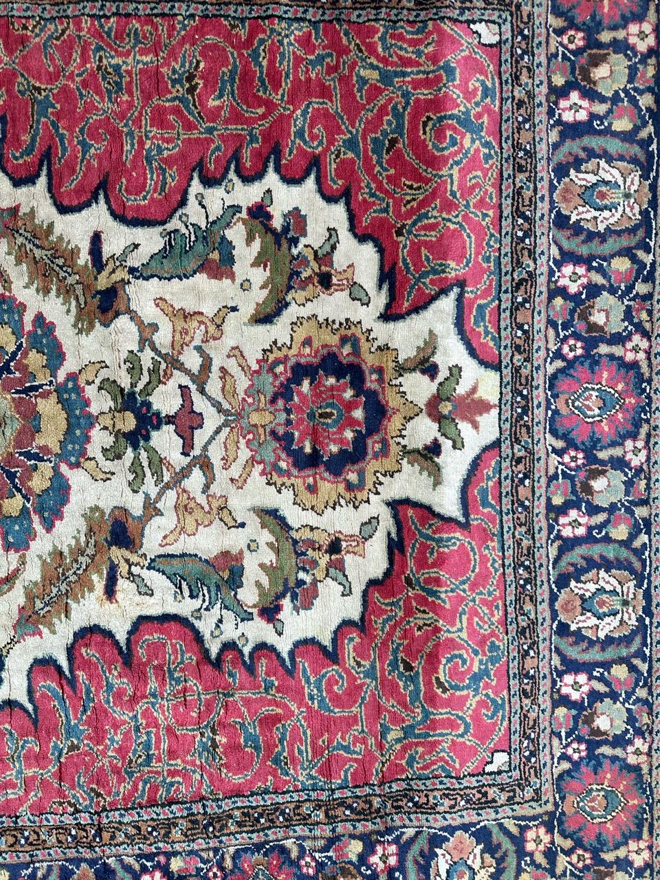 Cotton Bobyrug’s Pretty vintage Turkish Kayseri silk rug  For Sale
