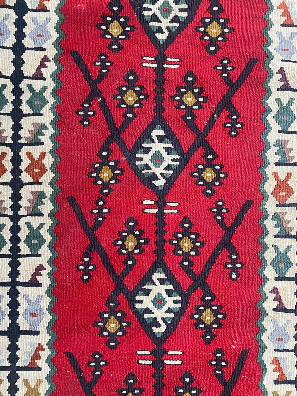 Nice mid century Turkish Kilim with beautiful design and nice colors, entirely hand woven with wool on wool foundation.

✨✨✨
