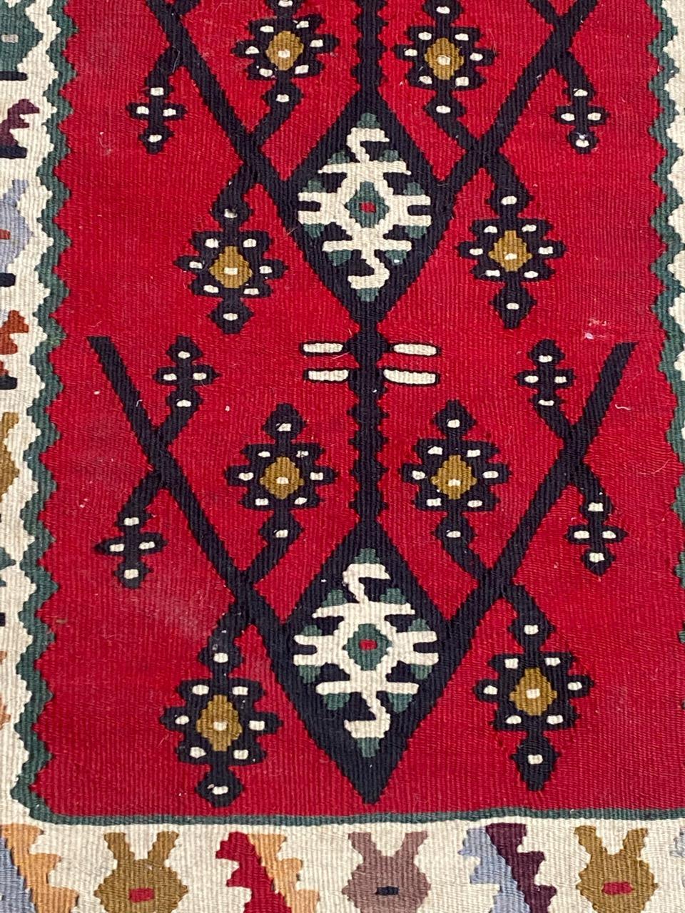Tribal Bobyrug’s Pretty Vintage Turkish Kilim For Sale