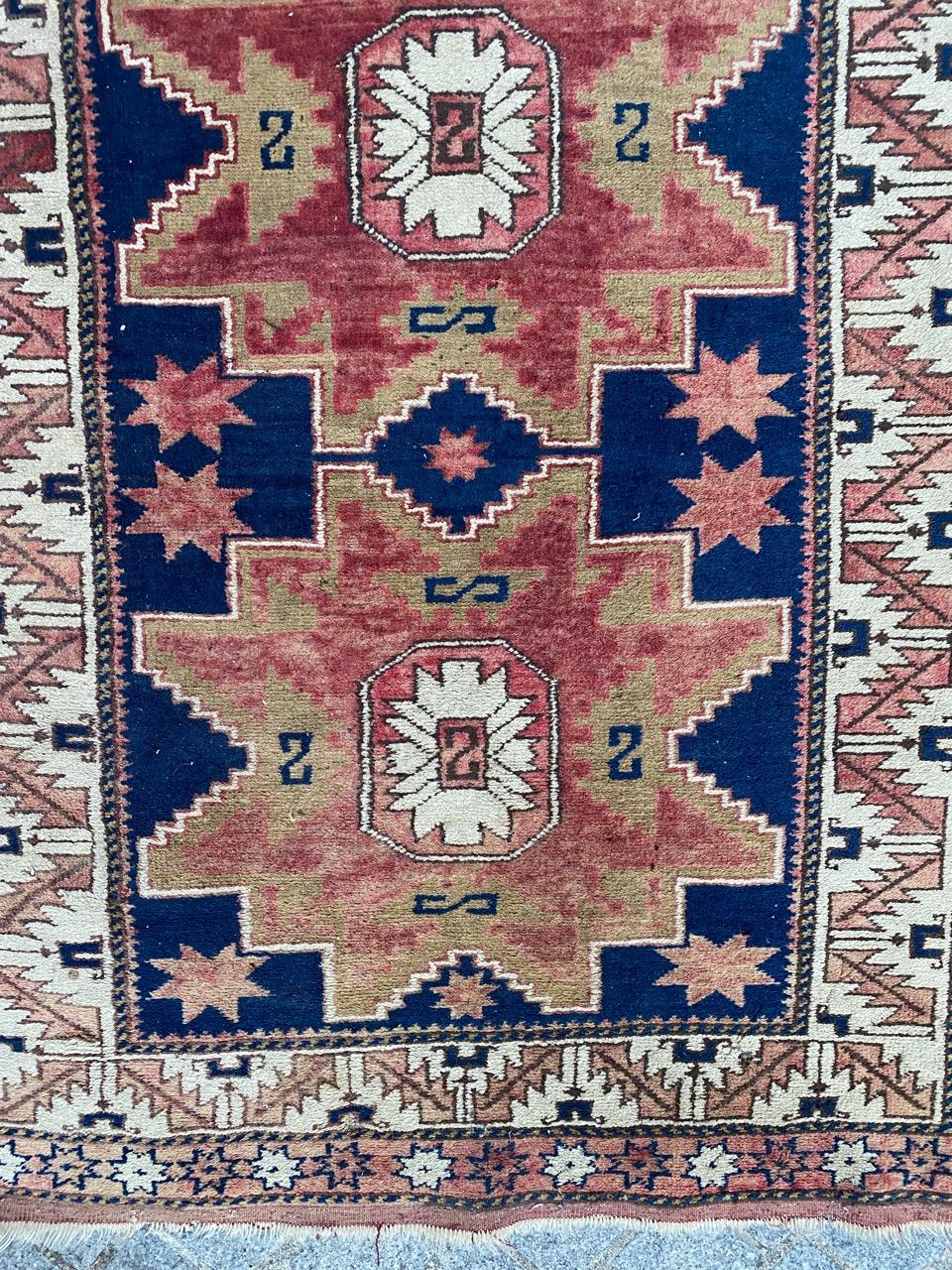 Kazak Bobyrug’s Pretty Vintage Turkish Rug For Sale