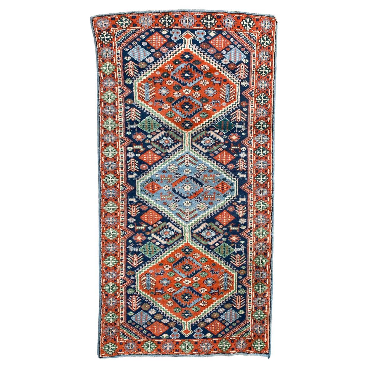 Bobyrug's Hübscher Türkischer Vintage-Teppich