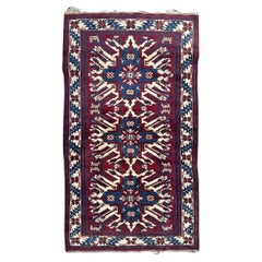 Pretty vintage Turkish rug Kazak design