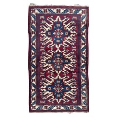 Joli tapis turc vintage design Kazak 