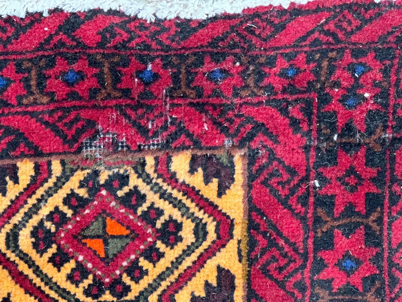 Pretty vintage Turkmen Baluch rug For Sale 3