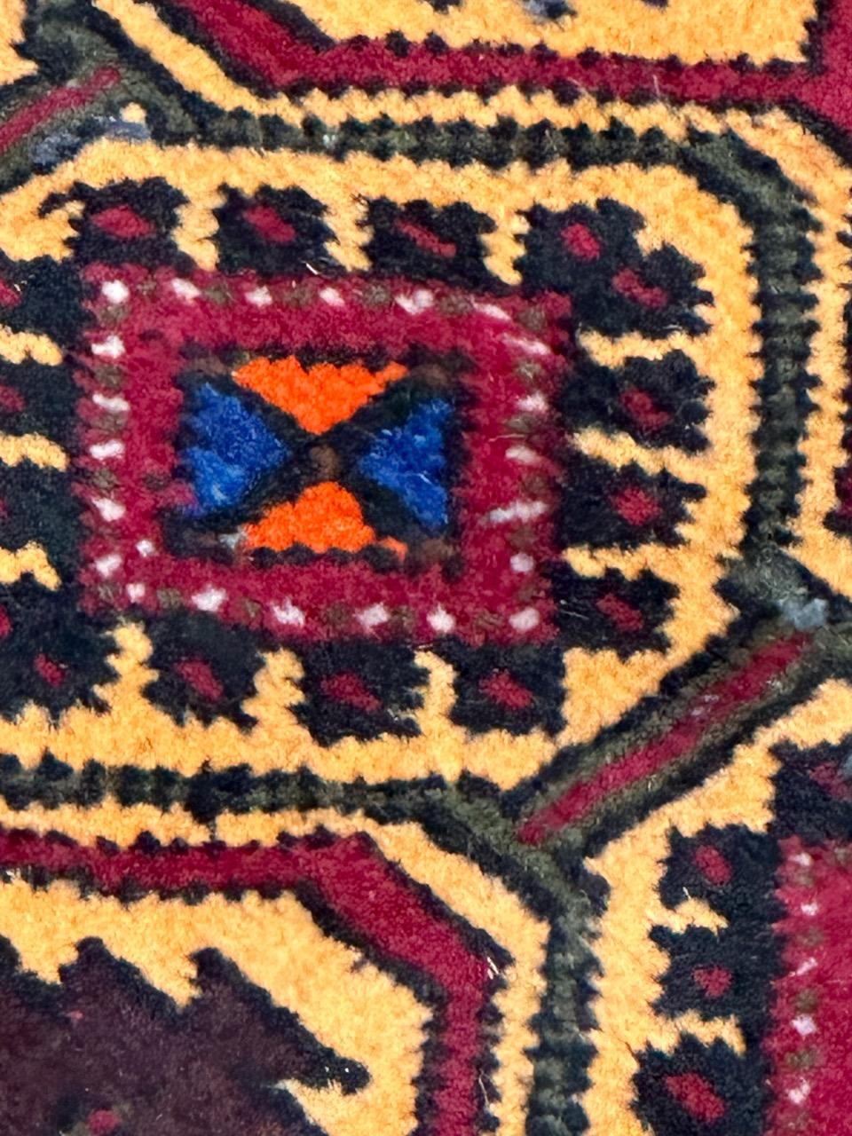 Pretty vintage Turkmen Baluch rug For Sale 6