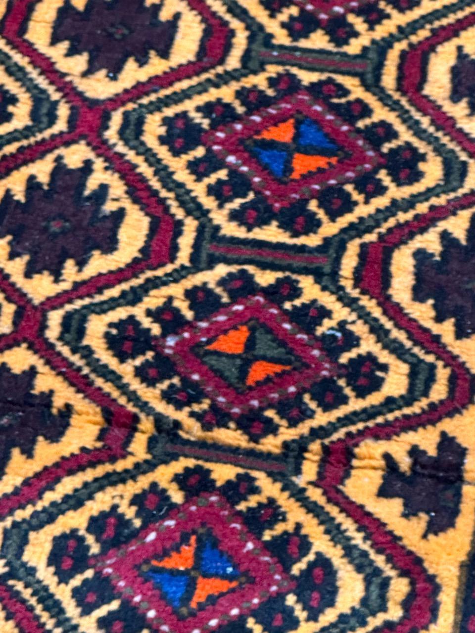 Pretty vintage Turkmen Baluch rug For Sale 11