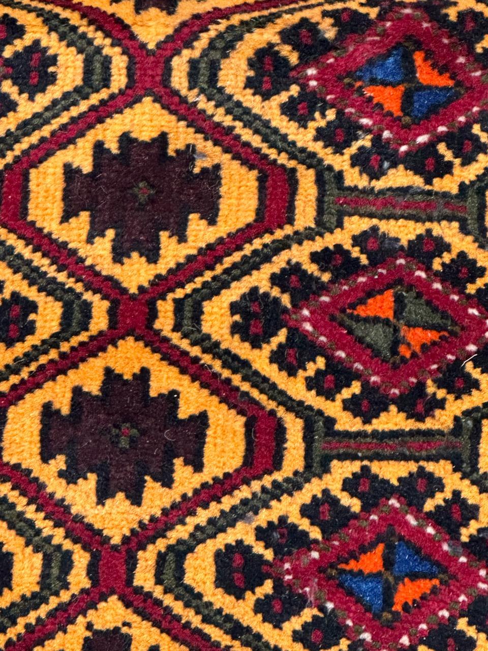 Afghan Pretty vintage Turkmen Baluch rug For Sale