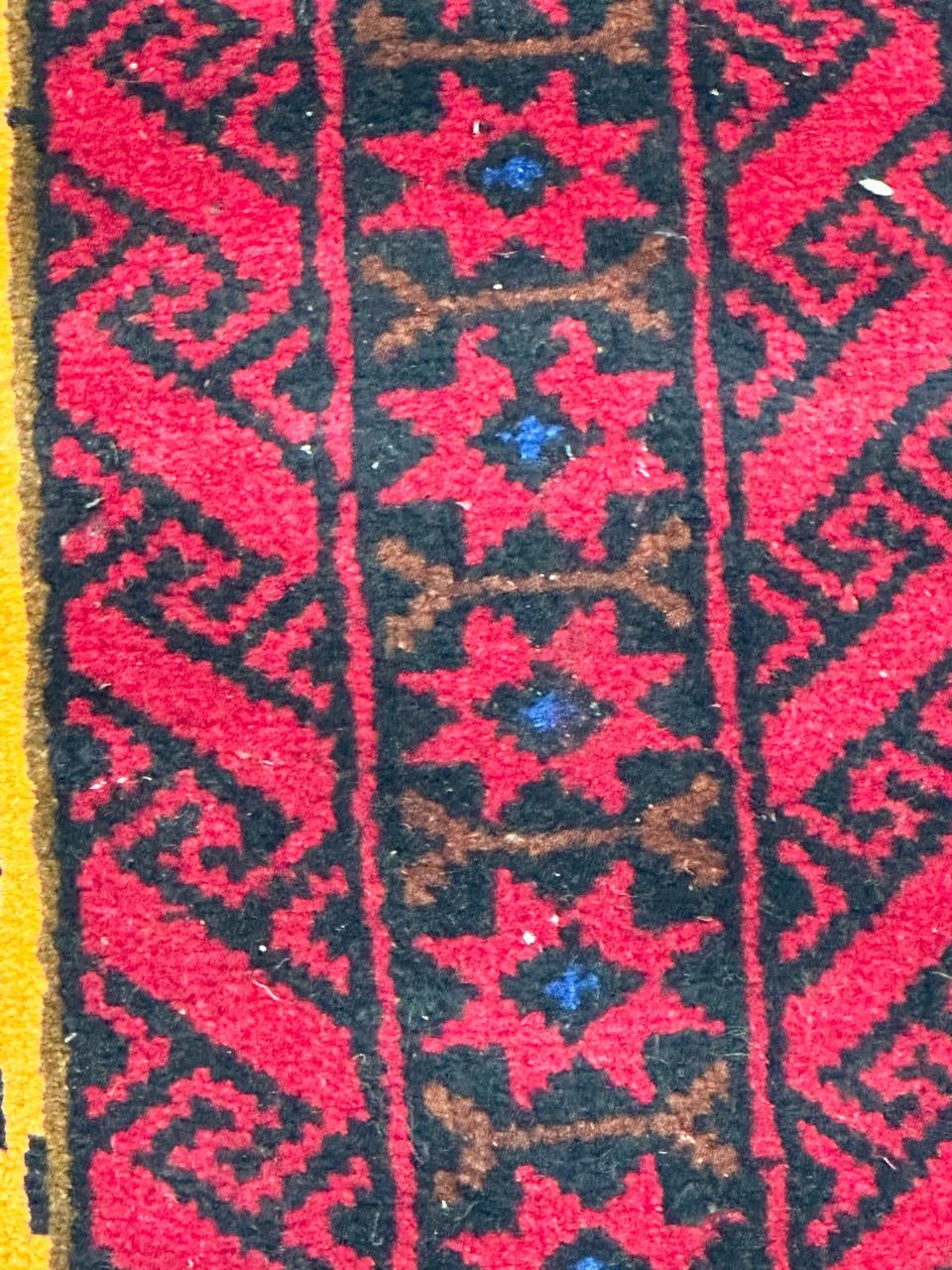 Wool Pretty vintage Turkmen Baluch rug For Sale