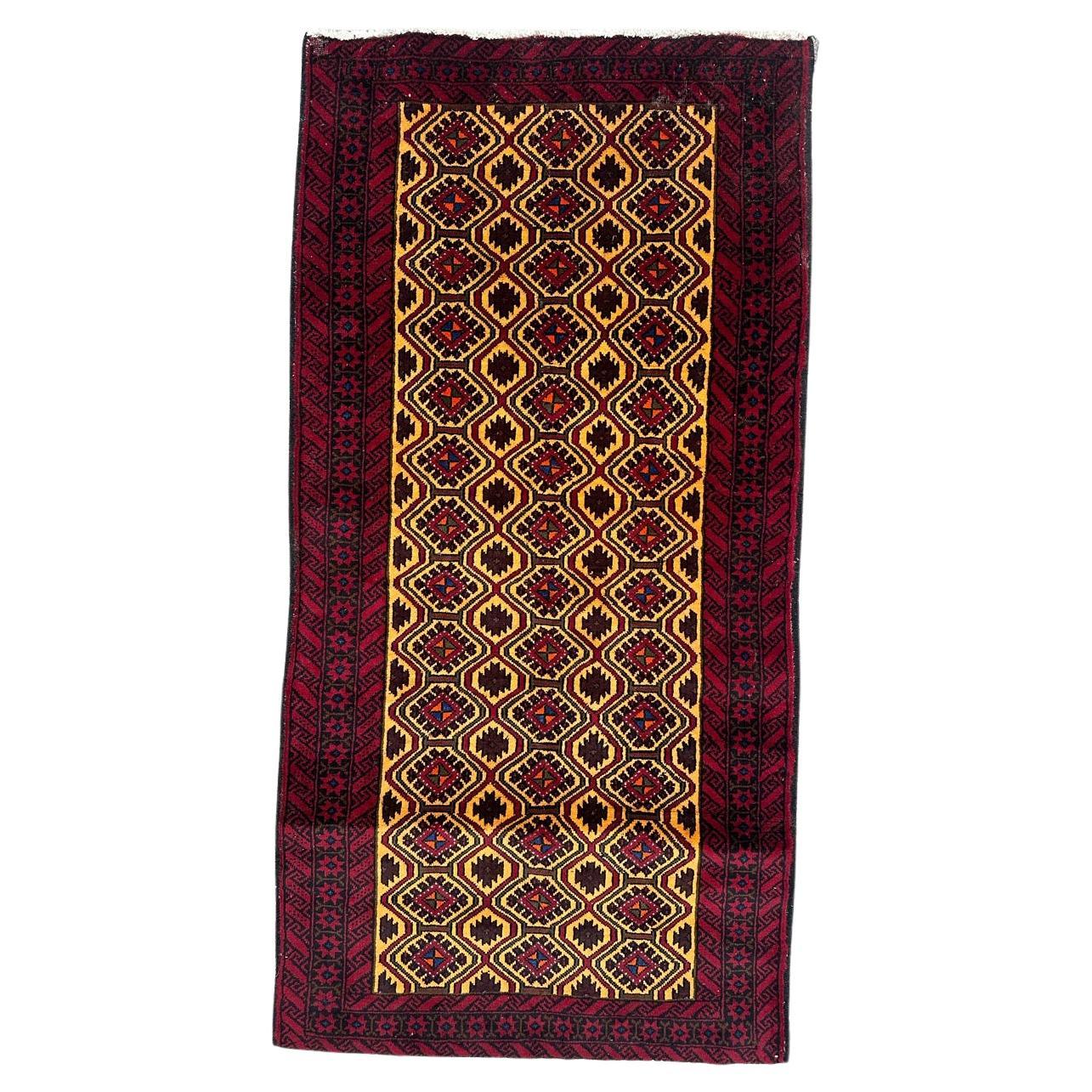 Pretty vintage Turkmen Baluch rug