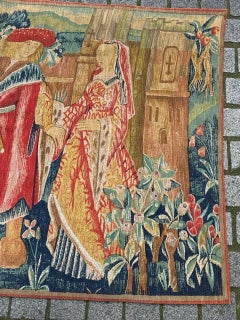 Jolie tapisserie vintage sérigraphiée à la main.  "