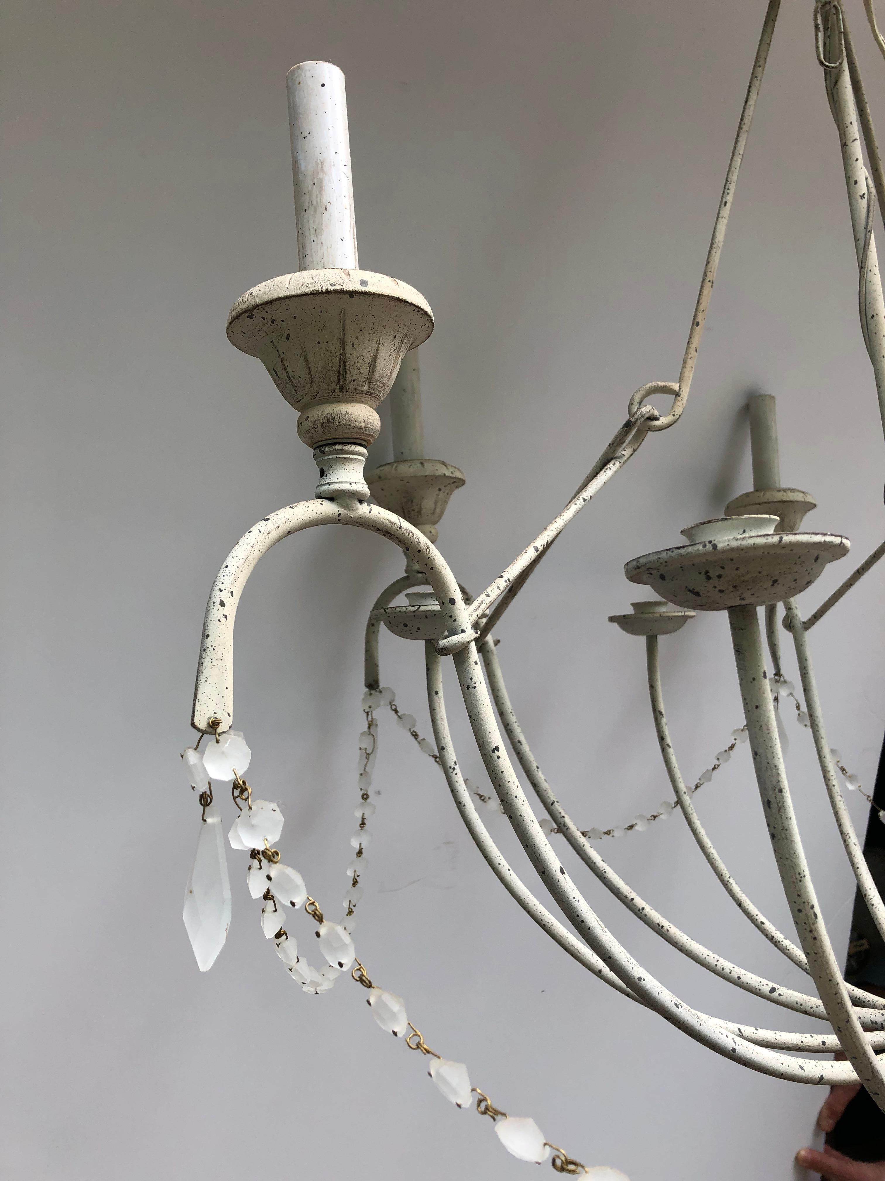whitewashed chandelier