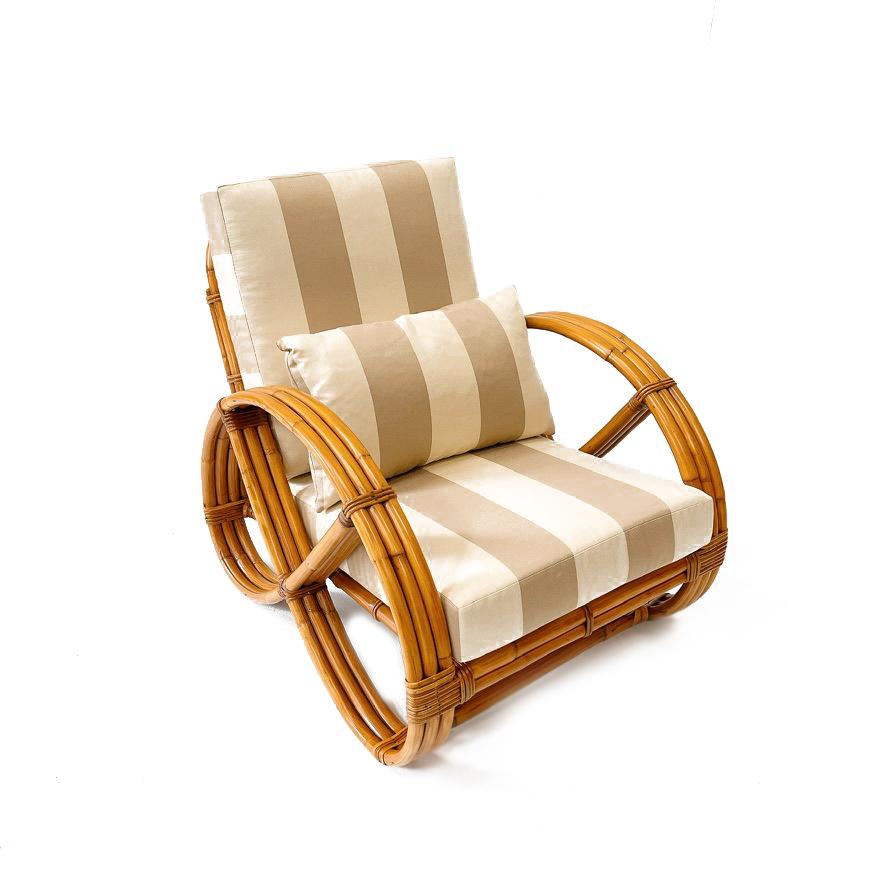 French Pretzel Armchair in the Style of Paul Frankl, France 1950s For Sale