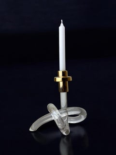 „Pretzel“-Kerzenhalter von Dorothy Thorpe aus Lucite, um 1970