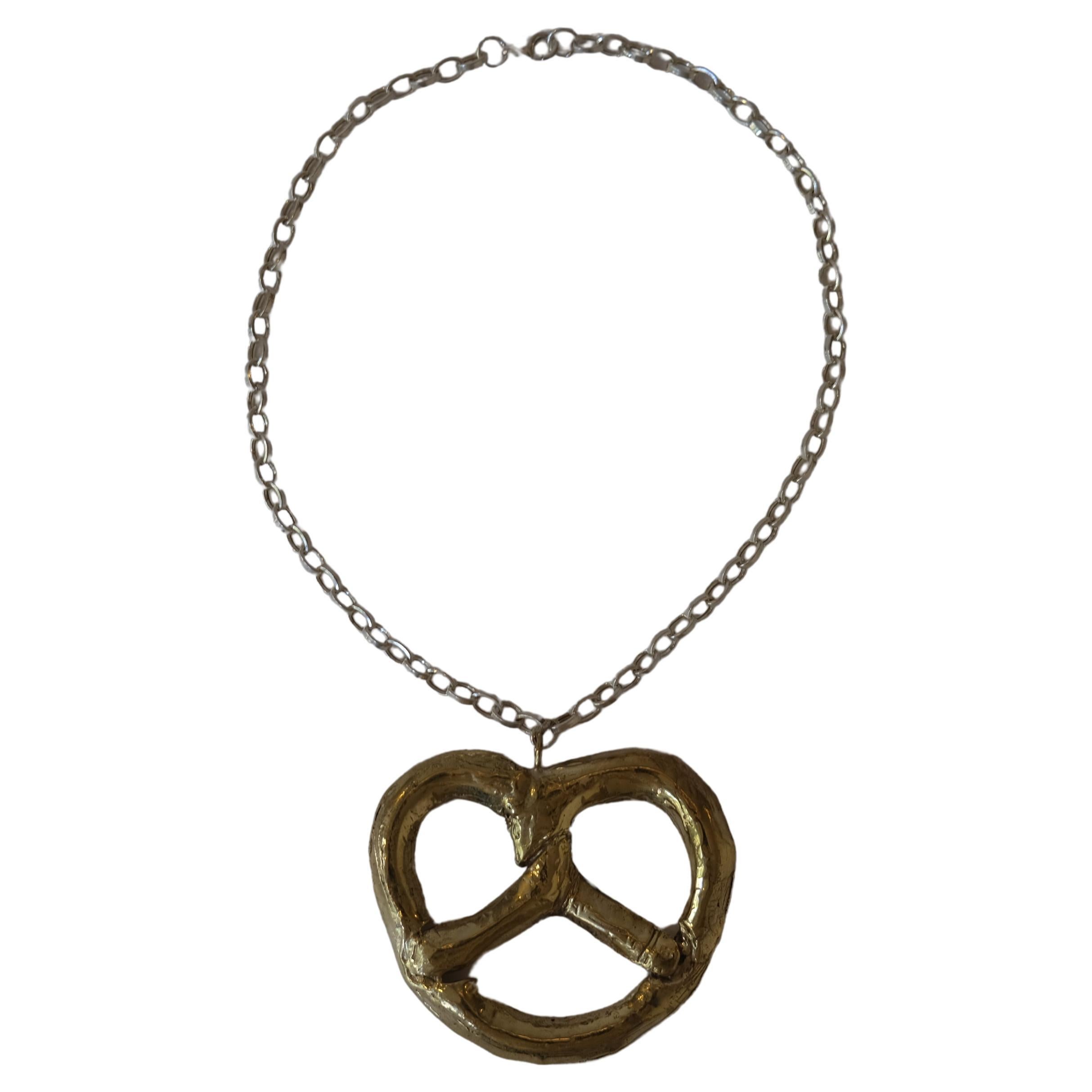 Pretzel Chunky Pendant For Sale