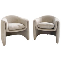 Vorschau Modernist Lounge Chairs restauriert in Loro Piana Alpaka Wolle Stoff:: Paar