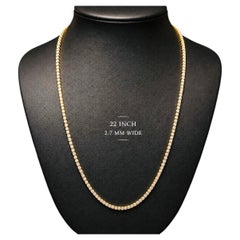 FACTORY-DIRECT PRICING, 7.01 cts Natural Diamond Tennis Necklace 14K Yellow 20"