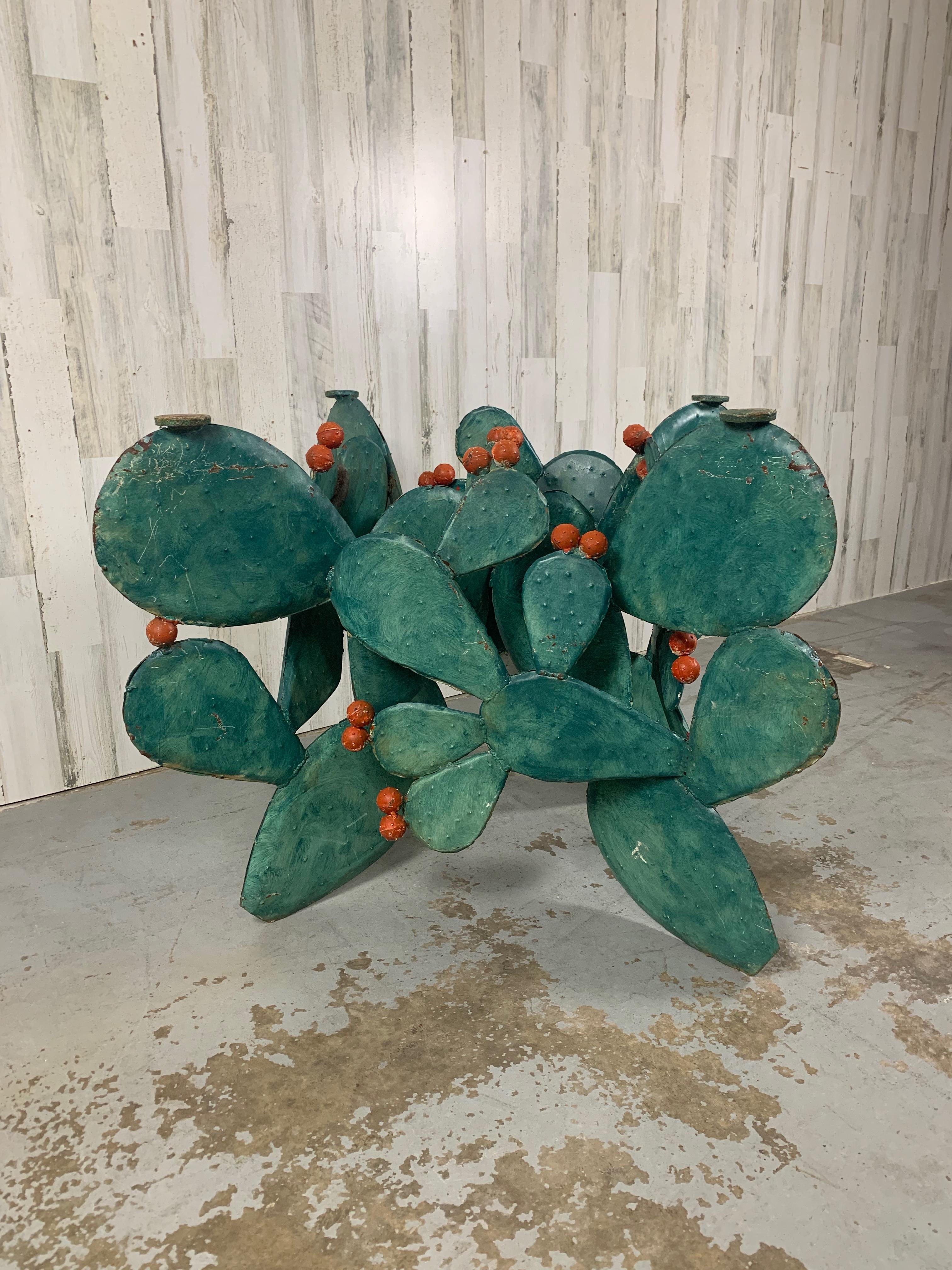 Organic Modern Prickly Pear Cactus Sculpture / Table Base For Sale