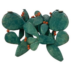 Vintage Prickly Pear Cactus Sculpture / Table Base