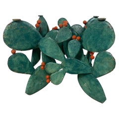 Scultura di cactus di fico d'India / Base da tavolo