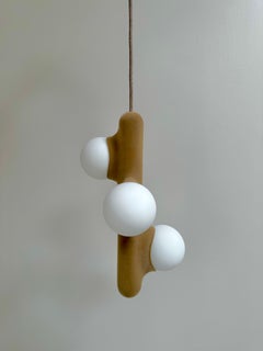 Unique Prickly Pear Velvet 3 Opalines Pendant Lamp by Mickael Koska