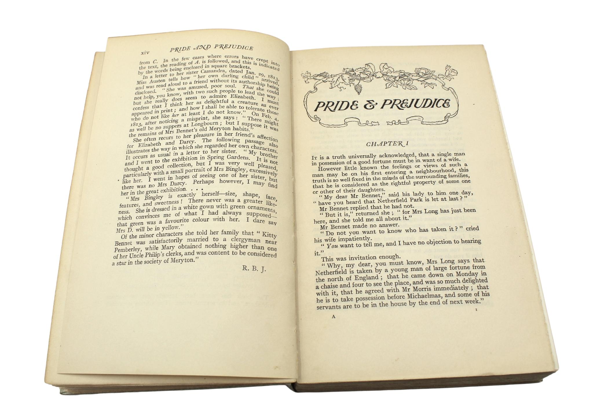 Embossed Pride & Prejudice by Jane Austen, Illustrated by C. E. Brock, 1907