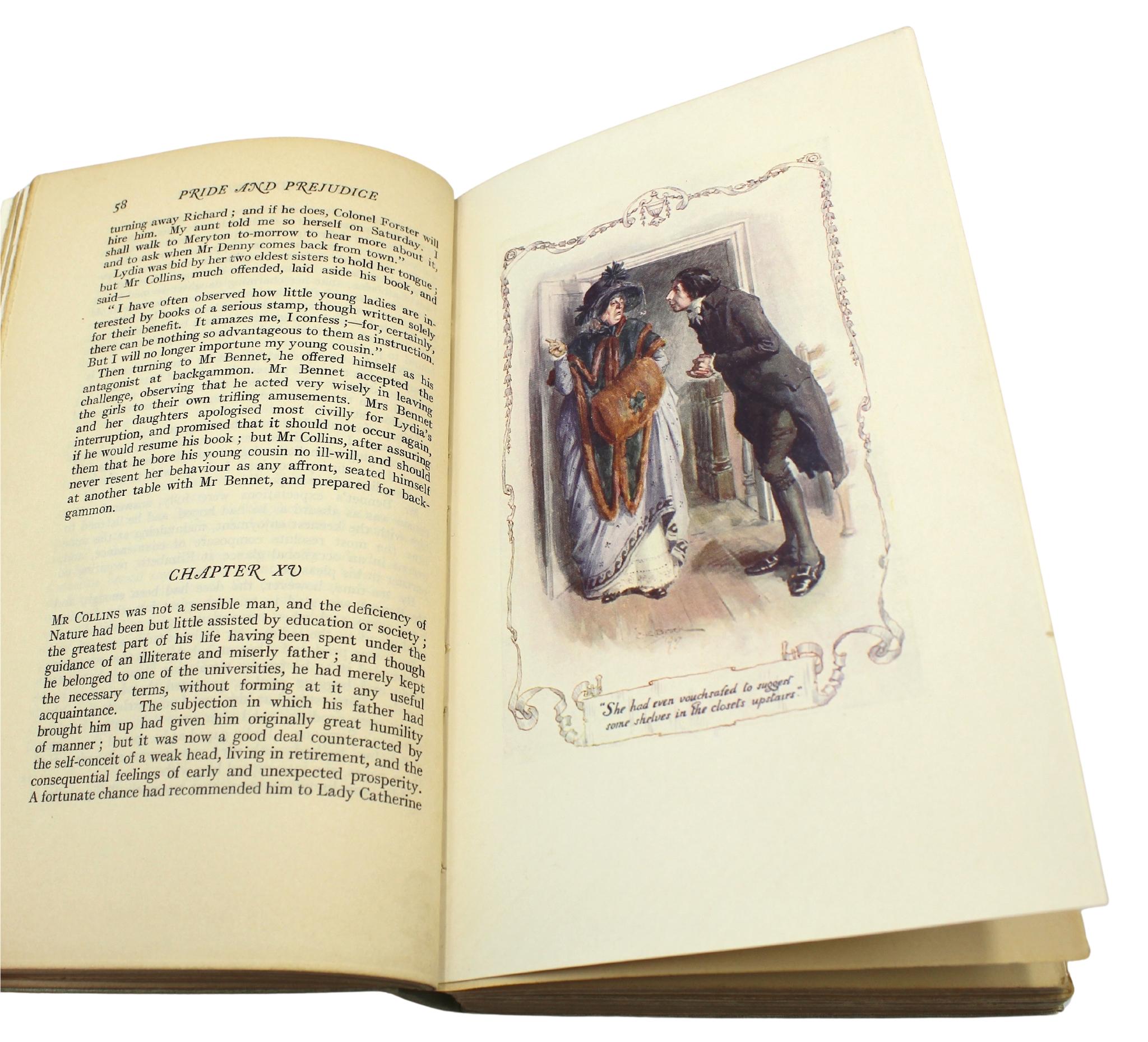 Pride & Prejudice von Jane Austen, illustriert von C. E. Brock, 1907 im Zustand „Gut“ in Colorado Springs, CO