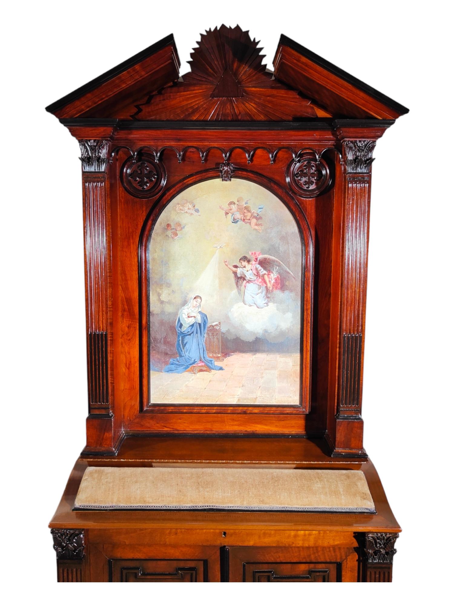 Recliner Prie Dieu du 19ème siècle daté de 1879 en vente 11